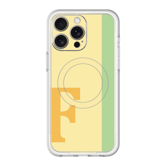 スリムプロテクションプレミアムケース with MagSafe［ オリジナル - initial color line - F yellow ］