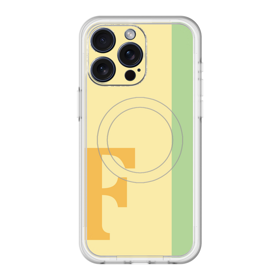 スリムプロテクションプレミアムケース with MagSafe［ オリジナル - initial color line - F yellow ］