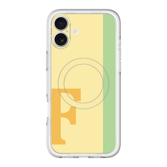 スリムプロテクションプレミアムケース with MagSafe［ オリジナル - initial color line - F yellow ］