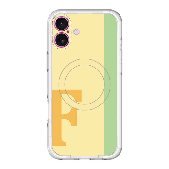 スリムプロテクションプレミアムケース with MagSafe［ オリジナル - initial color line - F yellow ］