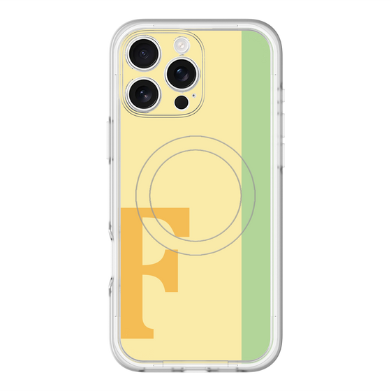 スリムプロテクションプレミアムケース with MagSafe［ オリジナル - initial color line - F yellow ］