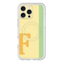 スリムプロテクションプレミアムケース with MagSafe［ オリジナル - initial color line - F yellow ］