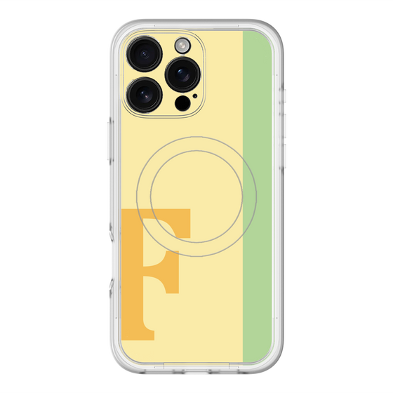 スリムプロテクションプレミアムケース with MagSafe［ オリジナル - initial color line - F yellow ］