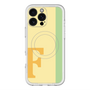 スリムプロテクションプレミアムケース with MagSafe［ オリジナル - initial color line - F yellow ］