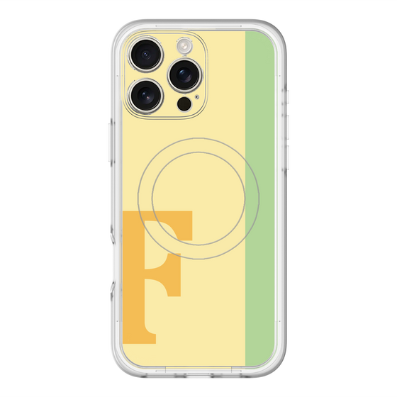 スリムプロテクションプレミアムケース with MagSafe［ オリジナル - initial color line - F yellow ］