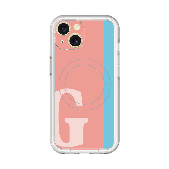 スリムプロテクションプレミアムケース with MagSafe［ オリジナル - initial color line - G pink ］