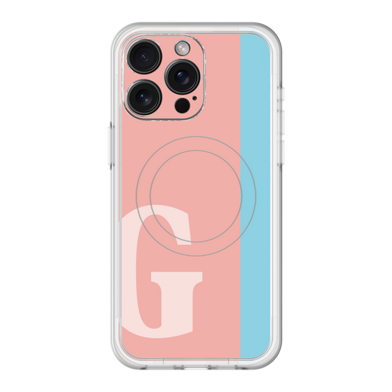 スリムプロテクションプレミアムケース with MagSafe［ オリジナル - initial color line - G pink ］