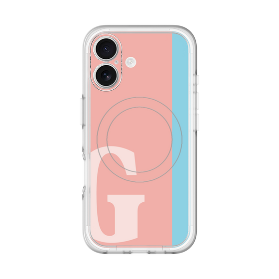 スリムプロテクションプレミアムケース with MagSafe［ オリジナル - initial color line - G pink ］