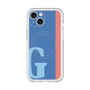 スリムプロテクションプレミアムケース with MagSafe［ オリジナル - initial color line - G blue ］