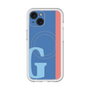 スリムプロテクションプレミアムケース with MagSafe［ オリジナル - initial color line - G blue ］