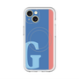 スリムプロテクションプレミアムケース with MagSafe［ オリジナル - initial color line - G blue ］