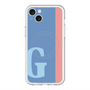 スリムプロテクションプレミアムケース with MagSafe［ オリジナル - initial color line - G blue ］