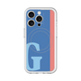 スリムプロテクションプレミアムケース with MagSafe［ オリジナル - initial color line - G blue ］