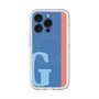 スリムプロテクションプレミアムケース with MagSafe［ オリジナル - initial color line - G blue ］