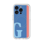 スリムプロテクションプレミアムケース with MagSafe［ オリジナル - initial color line - G blue ］