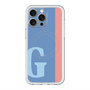 スリムプロテクションプレミアムケース with MagSafe［ オリジナル - initial color line - G blue ］