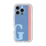 スリムプロテクションプレミアムケース with MagSafe［ オリジナル - initial color line - G blue ］