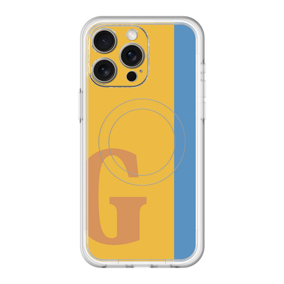スリムプロテクションプレミアムケース with MagSafe［ オリジナル - initial color line - G orange ］