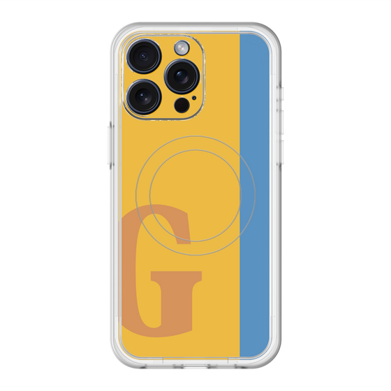 スリムプロテクションプレミアムケース with MagSafe［ オリジナル - initial color line - G orange ］