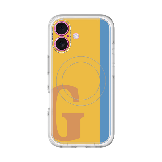 スリムプロテクションプレミアムケース with MagSafe［ オリジナル - initial color line - G orange ］