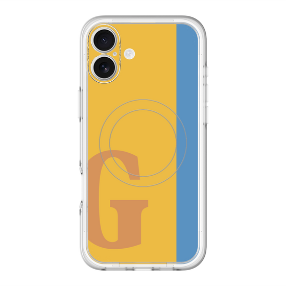 スリムプロテクションプレミアムケース with MagSafe［ オリジナル - initial color line - G orange ］