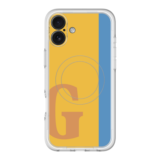 スリムプロテクションプレミアムケース with MagSafe［ オリジナル - initial color line - G orange ］