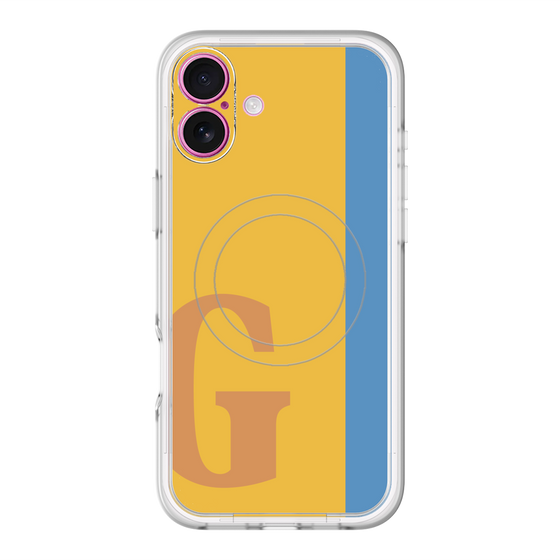 スリムプロテクションプレミアムケース with MagSafe［ オリジナル - initial color line - G orange ］