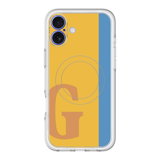 スリムプロテクションプレミアムケース with MagSafe［ オリジナル - initial color line - G orange ］