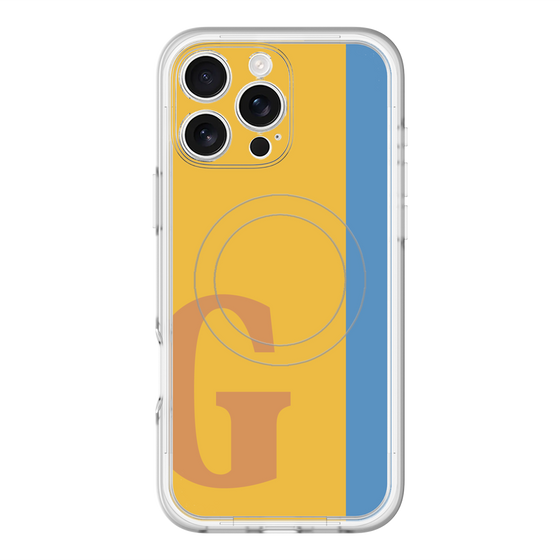 スリムプロテクションプレミアムケース with MagSafe［ オリジナル - initial color line - G orange ］