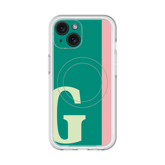 スリムプロテクションプレミアムケース with MagSafe［ オリジナル - initial color line - G green ］
