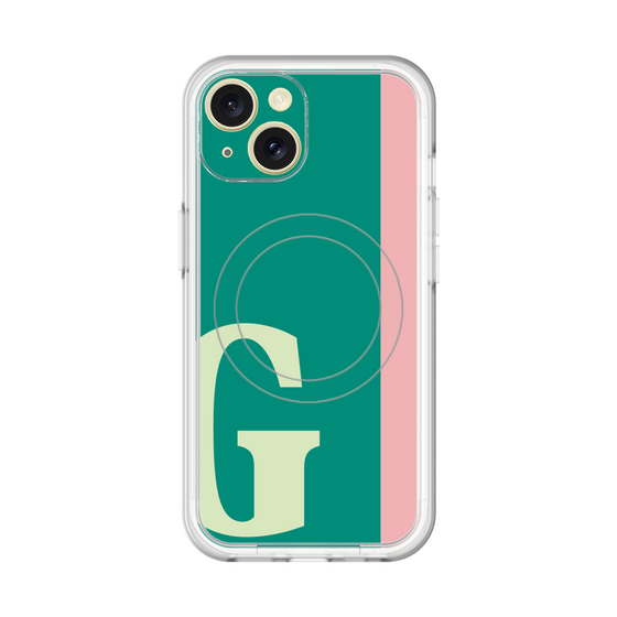 スリムプロテクションプレミアムケース with MagSafe［ オリジナル - initial color line - G green ］