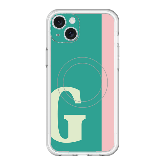 スリムプロテクションプレミアムケース with MagSafe［ オリジナル - initial color line - G green ］