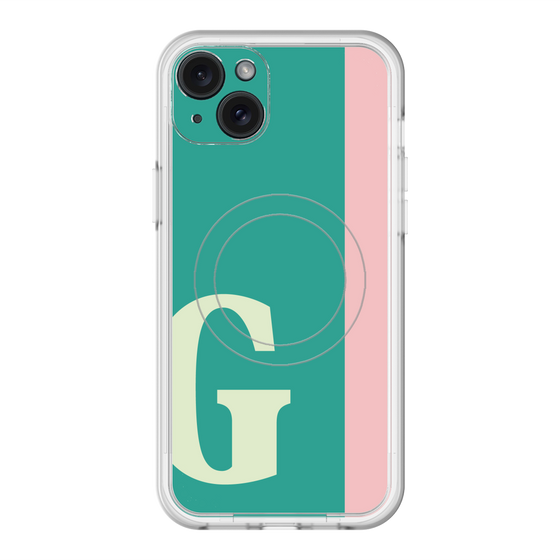 スリムプロテクションプレミアムケース with MagSafe［ オリジナル - initial color line - G green ］