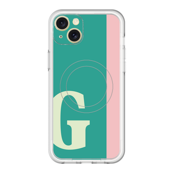 スリムプロテクションプレミアムケース with MagSafe［ オリジナル - initial color line - G green ］