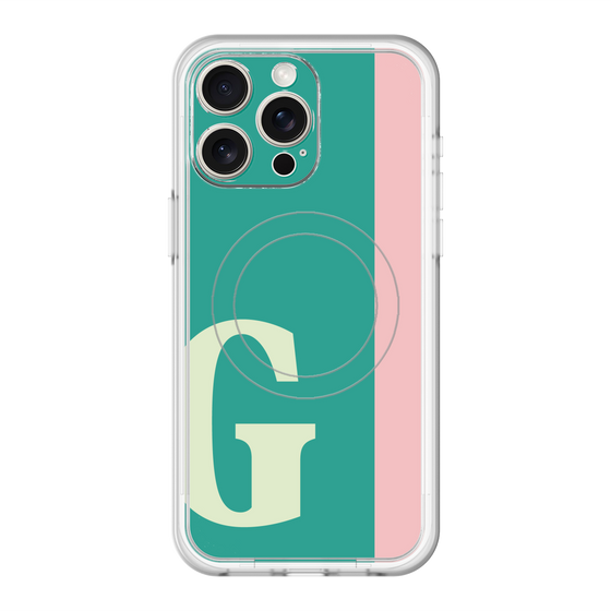 スリムプロテクションプレミアムケース with MagSafe［ オリジナル - initial color line - G green ］