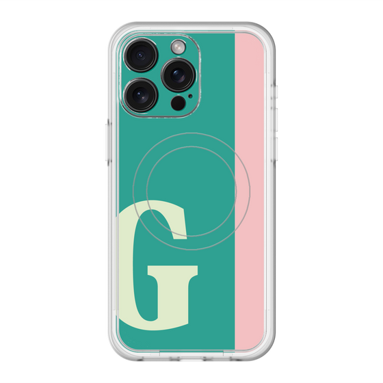 スリムプロテクションプレミアムケース with MagSafe［ オリジナル - initial color line - G green ］