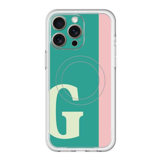 スリムプロテクションプレミアムケース with MagSafe［ オリジナル - initial color line - G green ］
