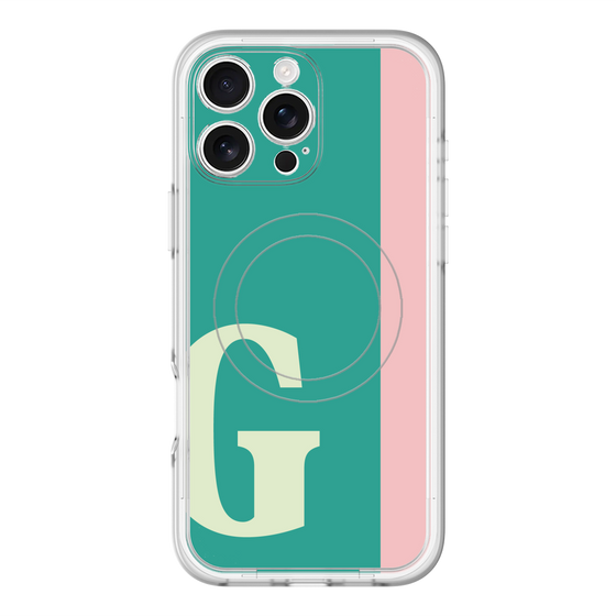 スリムプロテクションプレミアムケース with MagSafe［ オリジナル - initial color line - G green ］