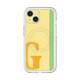 スリムプロテクションプレミアムケース with MagSafe［ オリジナル - initial color line - G yellow ］