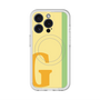 スリムプロテクションプレミアムケース with MagSafe［ オリジナル - initial color line - G yellow ］