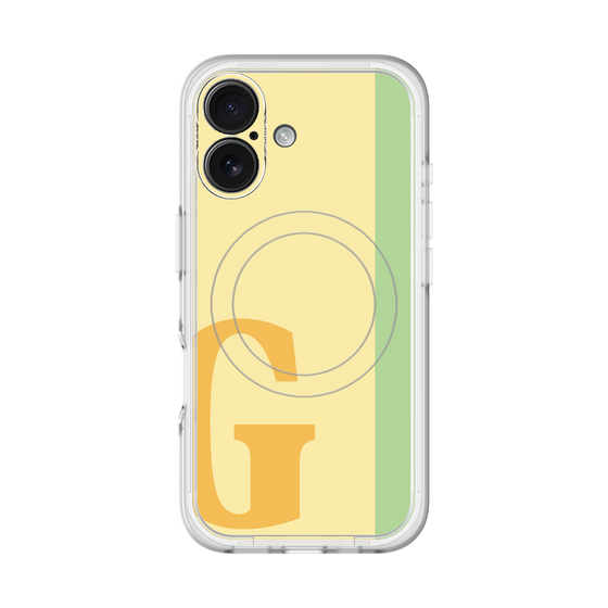 スリムプロテクションプレミアムケース with MagSafe［ オリジナル - initial color line - G yellow ］