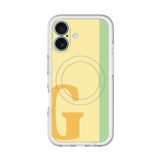 スリムプロテクションプレミアムケース with MagSafe［ オリジナル - initial color line - G yellow ］