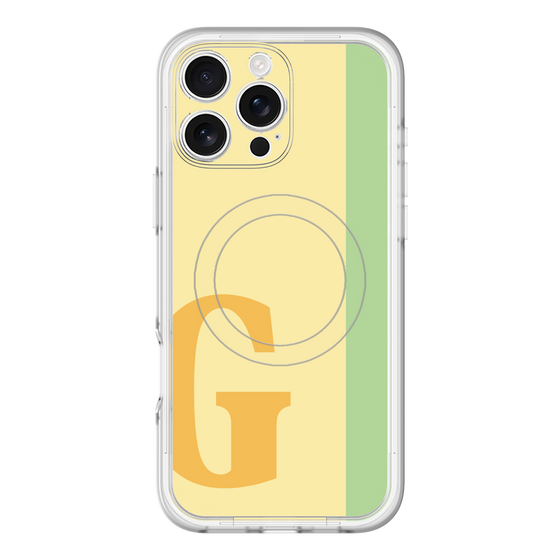 スリムプロテクションプレミアムケース with MagSafe［ オリジナル - initial color line - G yellow ］