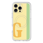 スリムプロテクションプレミアムケース with MagSafe［ オリジナル - initial color line - G yellow ］