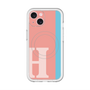 スリムプロテクションプレミアムケース with MagSafe［ オリジナル - initial color line - H pink ］