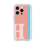 スリムプロテクションプレミアムケース with MagSafe［ オリジナル - initial color line - H pink ］
