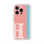 スリムプロテクションプレミアムケース with MagSafe［ オリジナル - initial color line - H pink ］