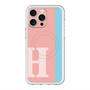 スリムプロテクションプレミアムケース with MagSafe［ オリジナル - initial color line - H pink ］