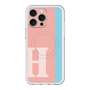 スリムプロテクションプレミアムケース with MagSafe［ オリジナル - initial color line - H pink ］
