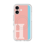 スリムプロテクションプレミアムケース with MagSafe［ オリジナル - initial color line - H pink ］